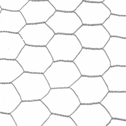 Grillage pour animaux triple torsion gris, H.0.5 x L.10 m, maille H.25 x l.25 mm