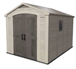 Abri de jardin PVC aspect bois 8,5m2