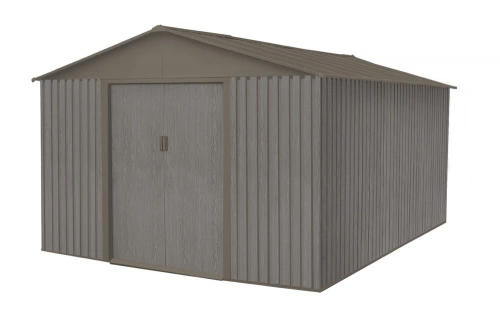 Abri jardin métal - Aspect BOIS VIEILLI 1014 - 13,51 M²- GRIS