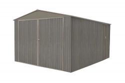 Garage métal - Aspect BOIS VIEILLI  - 17,47 M²- GRIS