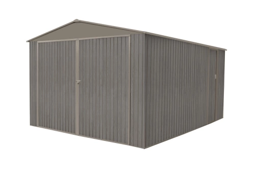 Garage métal - Aspect BOIS VIEILLI  - 17,47 M²- GRIS