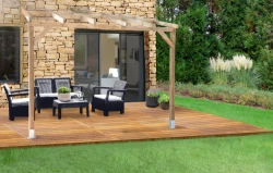 Toit Couv'Terrasse bois 3X3 - SANS TOIT