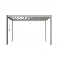 Pergola bioclimatique - Ombréa VS - autoportante - 3x4M - Beige sable - S1 - 300x400x258 cm