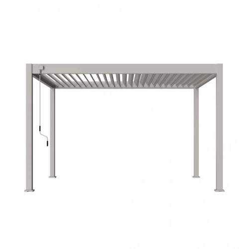 Pergola bioclimatique - Ombréa VS - autoportante - 3x4M - Beige sable - S1 - 300x400x258 cm