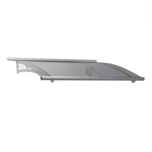 Marquise transparente en polycarbonate avec kit de fixation