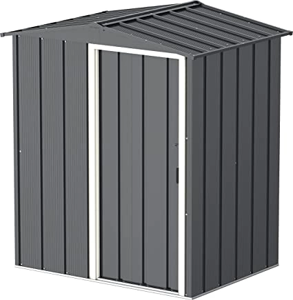 Abri de jardin métal - 1,96m² - kit ancrage - Anthracite