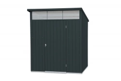 Abri de jardin métal MODERN - 3,32m² - Mono pente - Anthracite