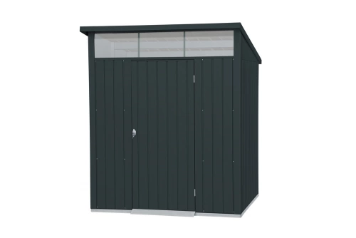 Abri de jardin métal MODERN - 3,32m² - Mono pente - Anthracite