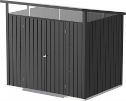 Abri de jardin métal MODERN - 4,45m² - Mono pente - Anthracite