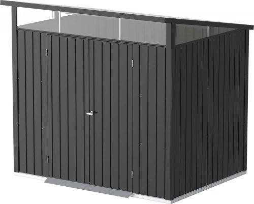Abri de jardin métal MODERN - 4,45m² - Mono pente - Anthracite