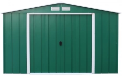 Abri de jardin métal VERT PIN - 7,75m² - kit ancrage - Vert
