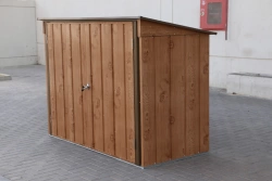 Abri vélos Duramax Métal 0,33mm 2,05M² avec kit ancrage - Imitation bois