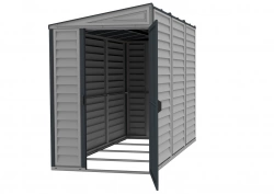 Abri de Jardin PVC Adossable  4X8 - gris anthracite