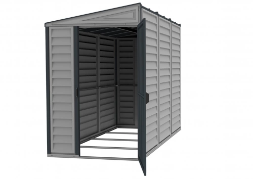 Abri de Jardin PVC Adossable  4X8 - gris anthracite