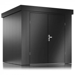 Abri de jardin - taille L - Anthracite - 226x226x213 - acier