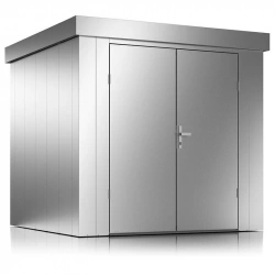 Abri de jardin - taille L - Argent métallisé - 226x226x213 - acier