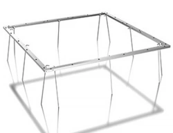 Cadre de sol avec seuil de porte pour l'abri de jardin - taille L - 226x226 cm - Aluminium