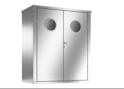 Armoire à outils avec hublots - taille L - Silver -  170 x 84 x 194 - acier