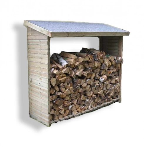 Abri range-bûches mural autoclavé - 2 stères