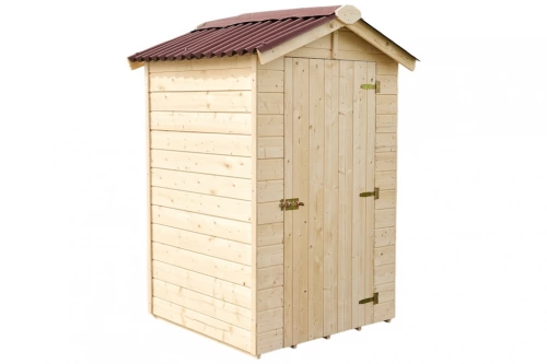 Abri Eden Double Pente – Épicéa Massif 16 mm – Plaques Ondulées Bitumées – Avec Plancher