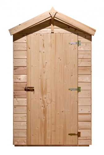 Abri Eden WC Double Pente – Épicéa Massif 16 mm – Plaques Ondulées Bitumées – Avec Plancher