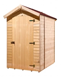 Abri Eden WC Double Pente – Épicéa Massif 16 mm – Plaques Ondulées Bitumées – Avec Plancher