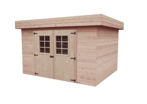 Abri Kemper Mono Pente 7,97 m² – Épicéa Massif 28 mm – Bac Acier – Sans Plancher