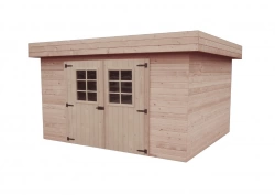 Abri Kemper Mono Pente 11,36 m² – Épicéa Massif 28 mm – Bac Acier – Sans Plancher
