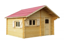 Abri Cozy Double Pente 24,96 m² – Épicéa Massif 60 mm – Feutre Bitumé – Sans Plancher