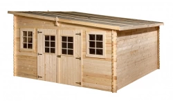 Abri Lavan Mono Pente 17,33 m² – Épicéa Massif 28 mm – Feutre Bitumé – Sans Plancher