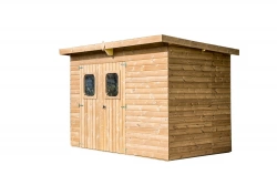Abri Theora Mono Pente 7,33 m² – Bois Thermochauffé – Plaques Ondulées Bitumées – Sans Plancher