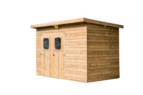 Abri Theora Mono Pente 7,33 m² – Bois Thermochauffé – Plaques Ondulées Bitumées – Sans Plancher