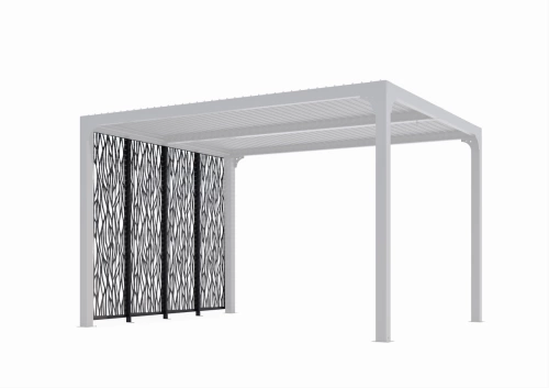 Kit 4 panneaux moucharabieh en acier haute performance - Gris anthracite