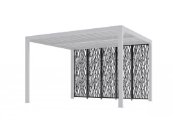 Kit 5 panneaux moucharabieh en acier haute performance - Gris anthracite