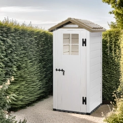 Abri de Jardin EVO 80 – 0,93 m² – Résine et Toit ABS – Avec Plancher