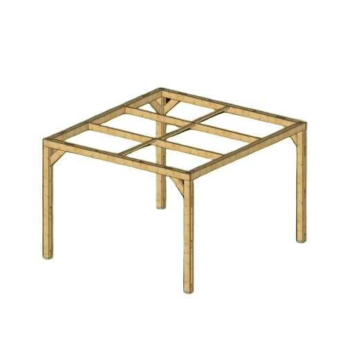 Pergola 10,67 m² – Bois Thermochauffé – Toit Plat