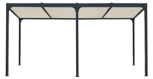 Pergola bioclimatique XXL - toit coloris écru - 21,52 m2 - Alu