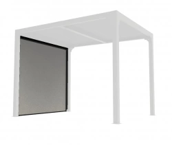 Rideau latéral gris pour pergola bioclimatique PER 2430 BI - 2,40 m