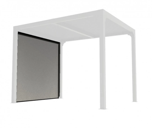 Rideau latéral gris pour pergola bioclimatique PER 2430 BI - 2,40 m