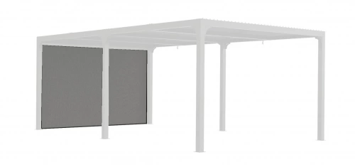 Rideau latéral gris pour pergola bioclimatique PER 3630 BI et PER 3660 BI - 3,60 m