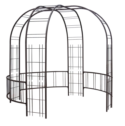 Kiosque premium tube CAR25 fer vieilli - 265x250 cm - Acier époxy