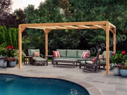 Pergola en bois autoportante - modèle ALICANTE - 300 x 300 cm