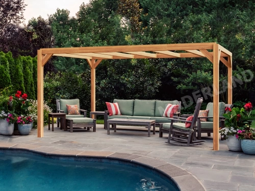 Pergola en bois autoportante - modèle ALICANTE - 400 x 300 cm