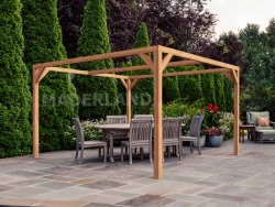 Pergola en bois autoportante - modèle TARRAGONA - 300 x 300 cm