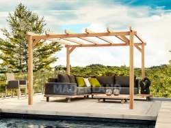 Pergola en bois autoportante - modèle LINARES - 600 x 400 cm