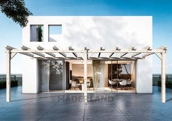 Pergola en bois adossée - modèle SEVILLA - 700 x 500 cm