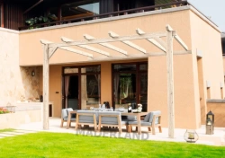 Pergola en bois adossée - modèle CÁDIZ - 600 x 400 cm