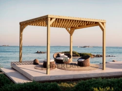 Pergola en bois autoportante – modèle TOULOUSE – 300 x 300 cm