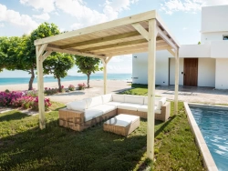 Pergola en bois autoportante – modèle DIJON – 600 x 300 cm