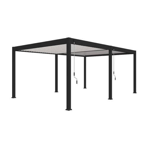 Pergola bioclimatique autoportante bicolore - 400 x 600 x H. 258 cm